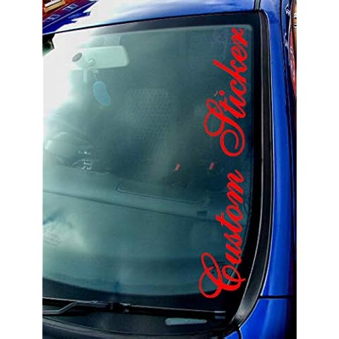 Mr.Pro Custom Font Text Car Window Windscreen Sticker Decal Small to Large ref:1 Red 500mm width Cover