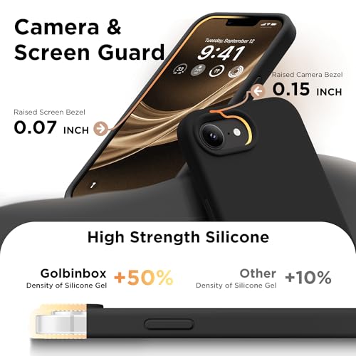 Image of GolbinBox Magnetic for iPhone 17e /16e Case, Silicone Cover, Black