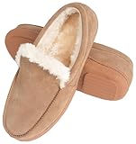 CLPP'LI Women's Slip on House Slippers Cozy Indoor Outdoor Loafer Shoes-Tan-7