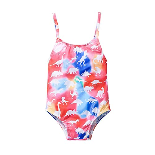 Topgrowth Accessorio traje de baño tamaño 152 niño niña sin mangas estampado dinosaurio playa traje de baño niña traje de baño bañadores 92, Rosa., 18-24 meses