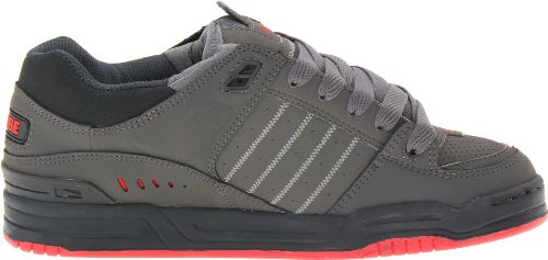 Image of Globe Mens Fusion Skate Shoes, Charcoal /Night Red, 14 M US