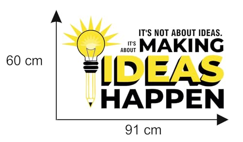 Image of Creative Teamwork Think Idea Innovate Office - Inspirational - Motivational - Quotes - Wall Sticker for Kids Room, Living Room, School, Library (Size - 60CM X 91CM)