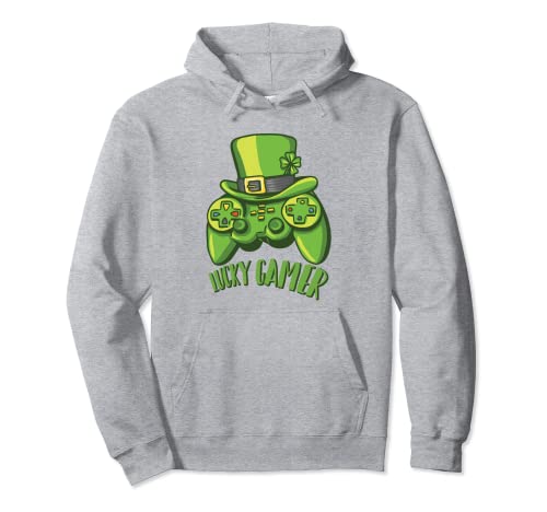 Lucky Gamer Happy Saint Patrick Day Gaming Joystick Sweat à Capuche