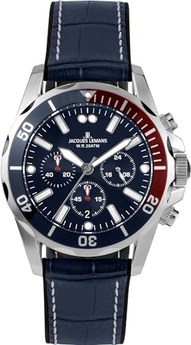 Jacques Lemans 1-2091B chronographe homme contre les retards