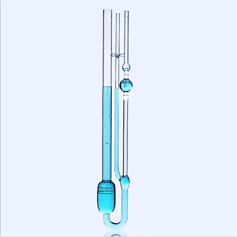 Viscosimètre Ubbelohde en verre de laboratoire, viscosimètres capillaires for pétrole, constante fixée 0,3-0,4 à 1,1-1,2(0.4-0.5)
