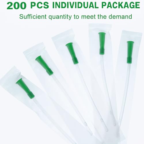 Image of Nuanchu PVC Replacement Tubings Supplies Tubes Kit Clear Replacements Hose with Flexible Rounded End for Smooth Insert(14 FR,200 Pieces)