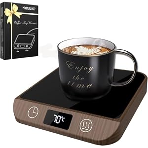 MYMULIKE Kaffeetassenwärmer, Elektrischer Tassenwärmer 6 Stufen 1-12h Timer
