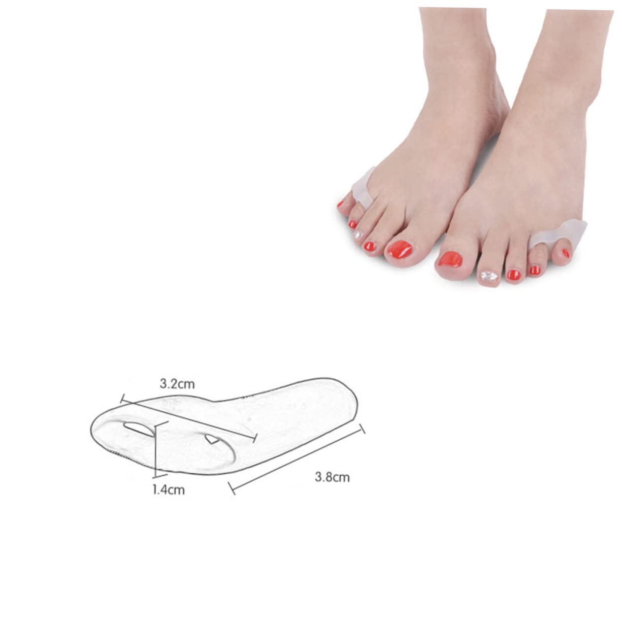 DINHEAROM for Women Toe Separators for Toe Separator Socks Gel Toe Separators for Comfort