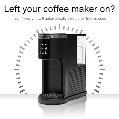 Kndko Single Serve Coffee Maker for Capsule and Ground Coffee, 6 to 14oz Brew Sizes, 40oz Removable Reservoir, Fast Brew, Compact Design, Travel Mug Friendly, Black - Image 6
