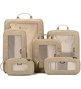 EPICKA TripCozy Compression Packing Cubes - 6 Set Durable Travel Organizer Bags with Mesh Top, Ex...