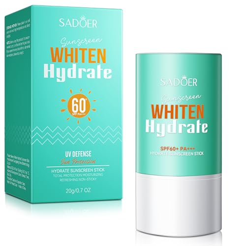 Dufuso Sun Stick SPF 60, Crema Solare Stick per Viso, Protezione Solare Resistente all'Acqua per Surf con Burro di Karité e Vitamina E, Filtro UV Minerale, Per Bambini & Adulti