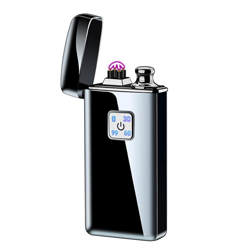 Encendedor Eléctrico Recargable 2 en 1 Negro Mate miniatura 1