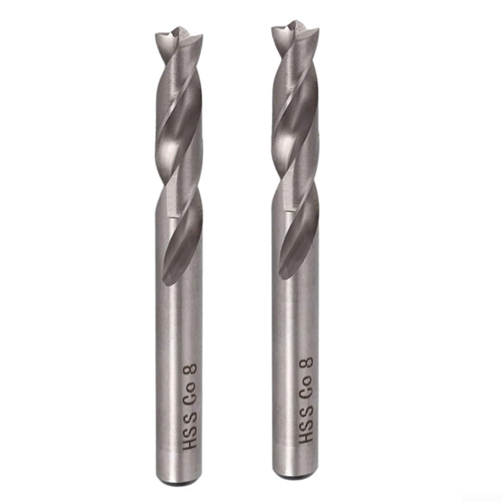 Schweißpunktbohrer, 2 Stück, 8 mm, HSS, Kobalt-Schneidwerkzeug für die Entfernung von Schweißnähten, hohe Härte und Autoreparatur, Wartung, Profis