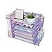 Simple Trending 6 Tier Desk File Organizer, Paper Letter Tray Organizer with File Holder and Pen Container, Purple