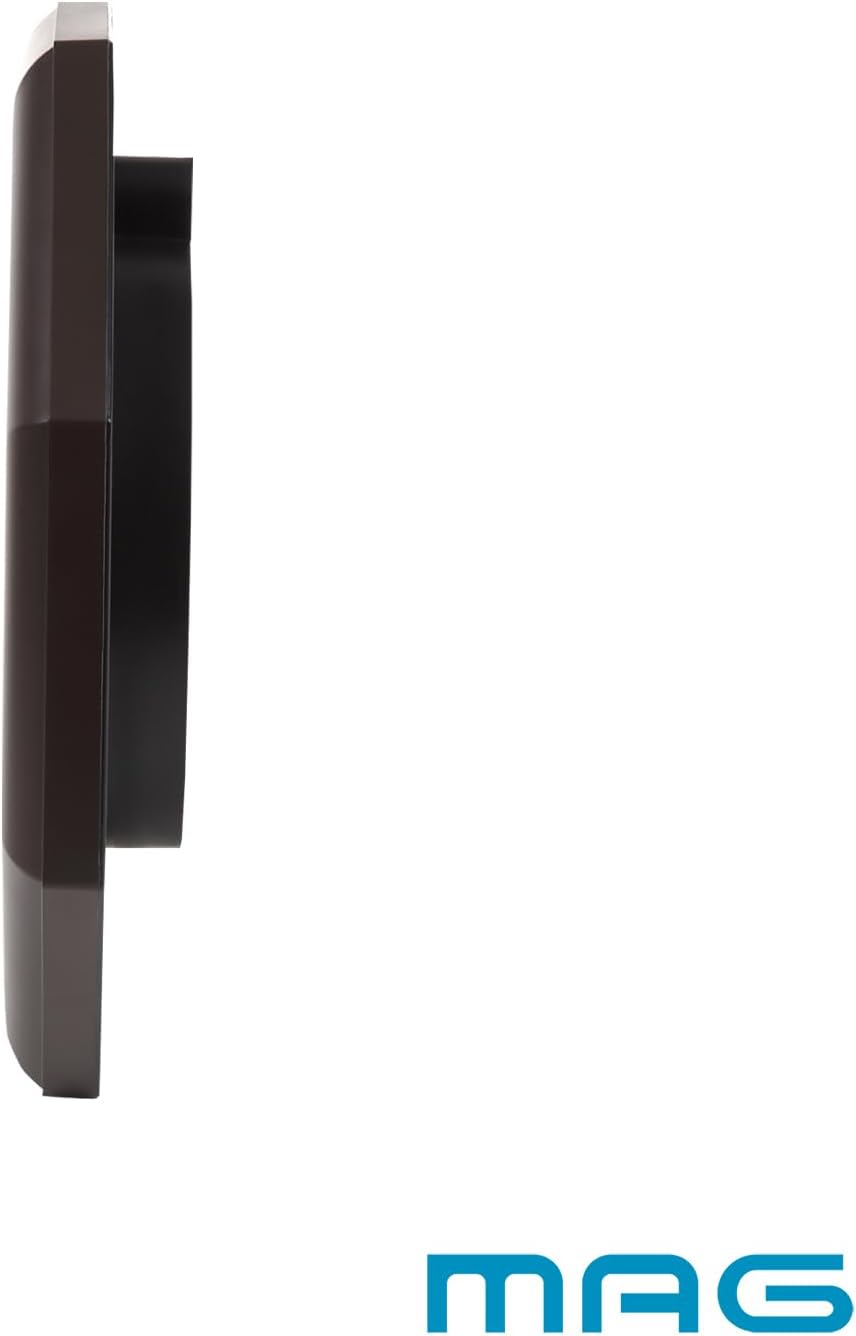 MAG W-287BR-Z Octagon Analog Wall Clock, Silent, Continuous Second Hand, Brown