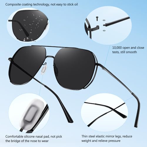 Square Hexagon Polarized Sunglasses for Women Men Vintage Shades UV400 Classic Nylon Lens Chic Metal Frame Sun Glasses3