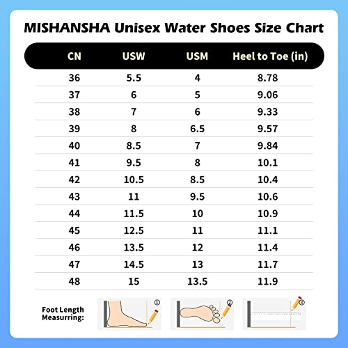 Mishansha Men's Water Shoes Quick Dry Barefoot Swim Shoes Women Beach Shoe For Adults Outdoor Diving Surfing Kayaking Aqua Sports Shamrock Green 9.5 Women/8 Men #TOP6