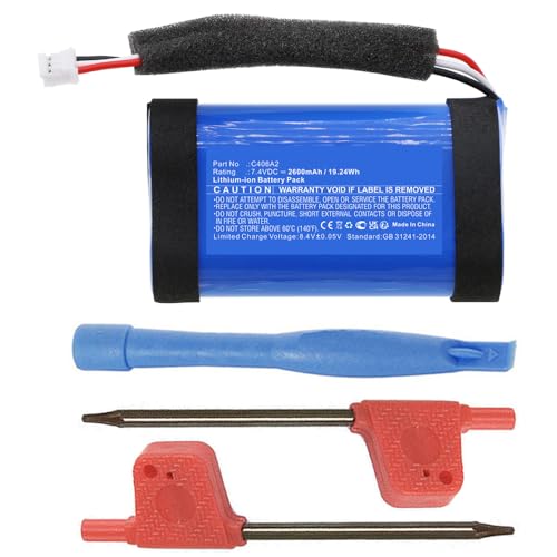 MPF Products 2600mAh C406A2, C406A2-2 Battery Replacement Compatible with Marshall