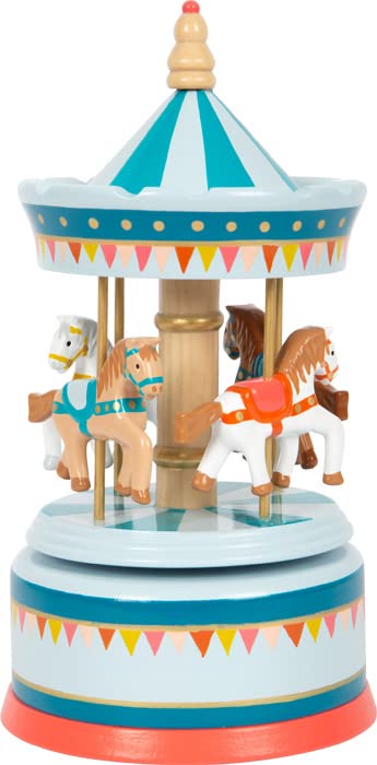 Small Foot Music Box Horse Carousel Circus made of wood, decoration for the nursery with beautiful music to fall asleep, 12321 - Image 2