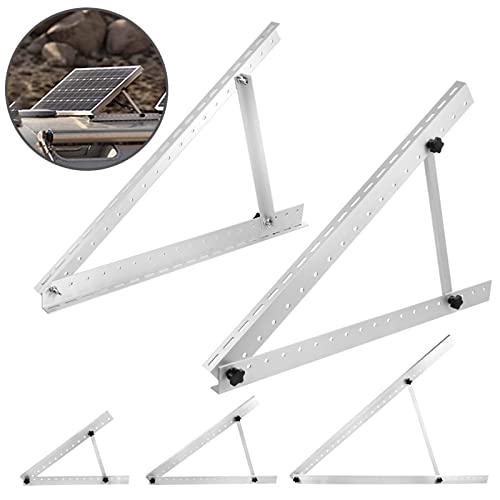 Aluminium Panneau Solaire Support 41" , Support Panneau Solaire 400W, Fixation Panneau Solaire au Sol Panneau Solaire 350W, Panneau Solaire Photovoltaique Plancher Toit Balcon Mur Installation, Argent Cover