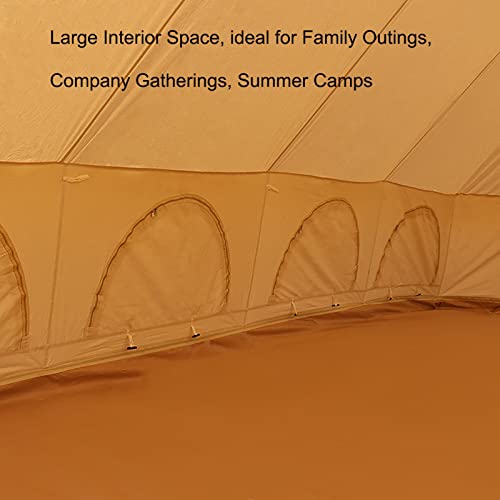 Carpa tipo yurt de algodón para camping familiar miniatura 4