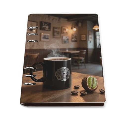 Carnet de notes A5 à anneaux rechargeable en cuir PU contre le gaspillage