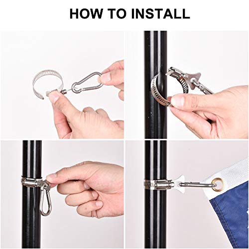 Universal Boat Flag Marine 12"X18" With 4 Boat Flag Pole Kits Usa Flag With 50 Embroidered Stars American Boat Flag #TOP2