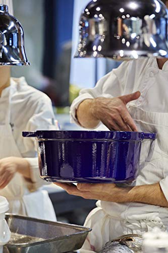 Image of Staub Cast Iron 9-qt Round Cocotte - Dark Blue