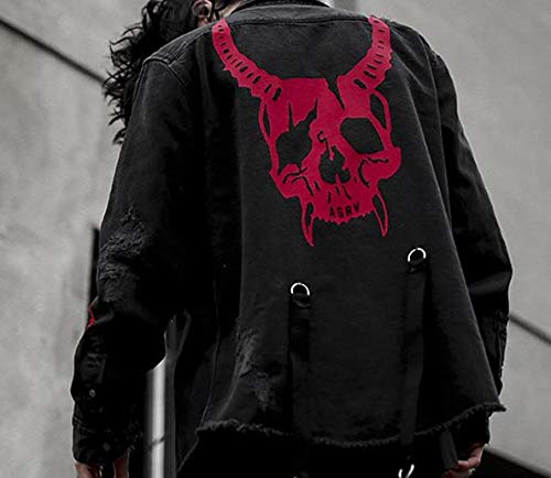 Harajuku gotico demone cacciatore cranio nero