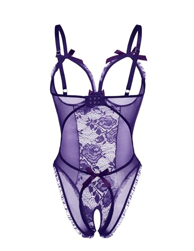 Image of Avidlove Women One Piece Lingerie Sexy Lace Babydoll Mini Bodysuit