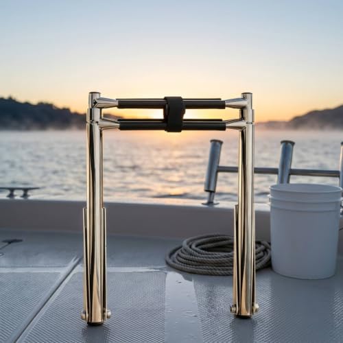 Escalera plegable para barco de acero inoxidable miniatura 2