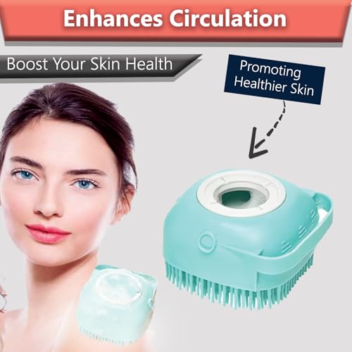 Image of TEMPERIA (1 pcs) Scalp Massager with Shampoo Refill Facility - Silicon Head Wash Brush - Scrubber Comb for Oil, Dandruff, Shampoo - Exfoliator Bathing Tools - Ergonomic Design (Random Colors)