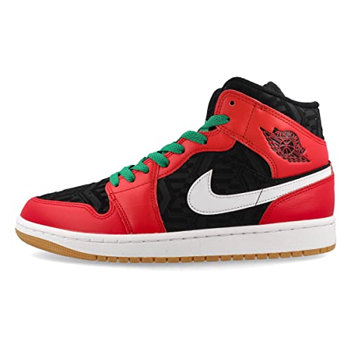 [iCL] AIR JORDAN 1 MID SE GA W[_ 1 ~bh SE Y Xj[J[ ~hJbg BLACK/FIRE RED/WHITE/MALACHITE ubN bh zCg O[ DQ8417-006_27.5cm