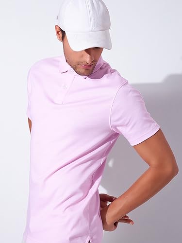 Image of Men's Solid Polo Collar Casual T-Shirt with Pocket | Cotton Polo Collar Half Sleeves Solid T-Shirt | Slim Fit Polos