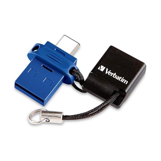Verbatim Store 'n' Go Dual USB Flash Drive para dispositivos USB-C, 32 GB, Azul