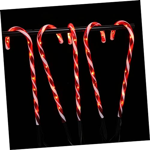 SOLUSTRE 1pc Candy Cane String Light Festive Christmas Decoration for Home Party Tree Easy to Use Energy Saving Adornment Red