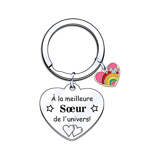 ZYMGUO Soeur Porte-clés Cadeau-à la meilleure Sœur de l'univers-,pour Sœur Originale Porte-clés,Cadeau Noël/Cadeau d'anniversaire/Cadeau fete des meres Cover