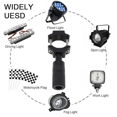 Soporte de faros para moto scooter parachoques abrazadera de luces de marcha 6