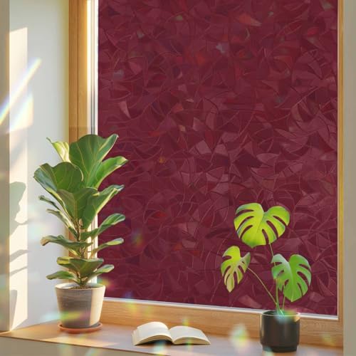 Vinilo decorativo ventana privacidad rojo oscuro 45x200 cm miniatura 1
