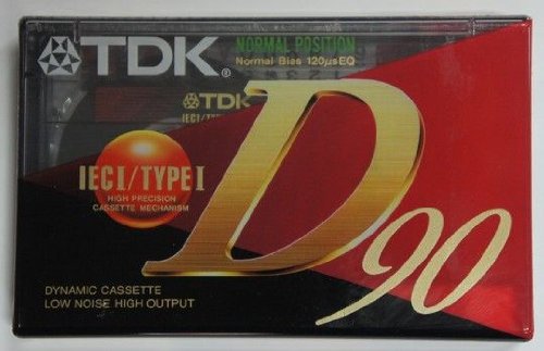 TDK D90 EA 90 Minute Audio Cassette x 5