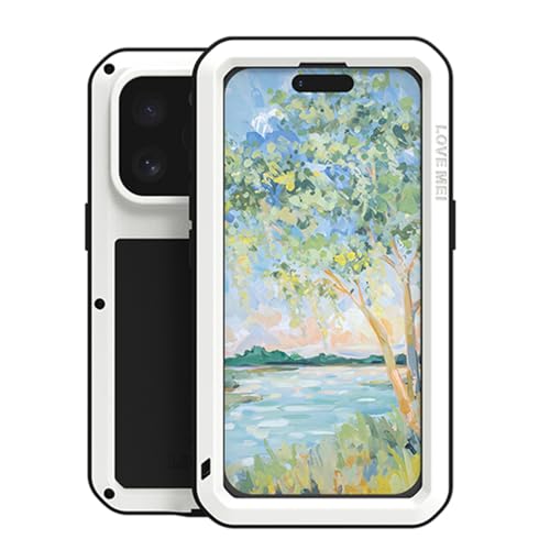 Coque aluminium iPhone 16 Pro protection intégrale blanche haut de gamme