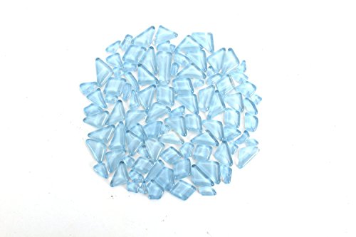 Milltown Merchants Smooth Mosaic Pieces (400-450 Per Bag), 1 Pound (16 Oz.) (1 Pound, Baby Blue) #TOP1