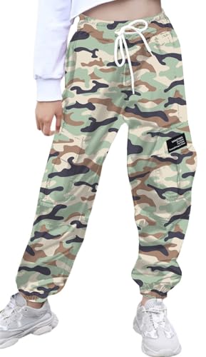 Image of SANGTREE Girls & Womens Printing Cargo Jogger Pants,6 Years - Women 2XL
