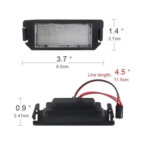 Lámparas luz matrícula LED blancas 6000K para Kia Picanto TA sin error 4