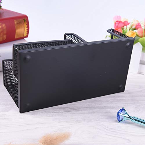 Nuovo Organizer da scrivania in Metallo Nero, Stile Rete, portapenne da scrivania, portapenne Elegante.