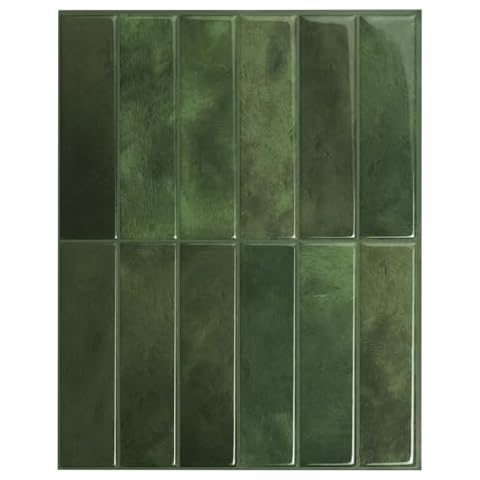 SMART TILES Peel and Stick Backsplash - 5 Sheets of 11.43" x 9" - 3D Adhesive Peel and Stick Tile Backsplash for Kitchen, Bathroom, Wall Tile Cover