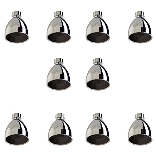 Siroflex 2765/10 Cabezal de ducha fijo 10 piezas Made in Italy| Cabezal de Ducha de ABS cromado |Cabezal de Ducha con economizador de agua extraíble | Rociador de ducha 1/2' rótula de latón cromado