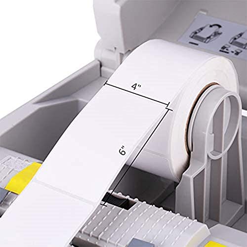 1000Stk Direkt Thermo Versandetiketten, Thermo Etiketten 4’’ x 6’’ (101 x 152 mm) 4 Rolle Direkte Thermotransfer Etiketten Weiß Klebeetiketten Versandetiketten Papier für Desktopdrucker