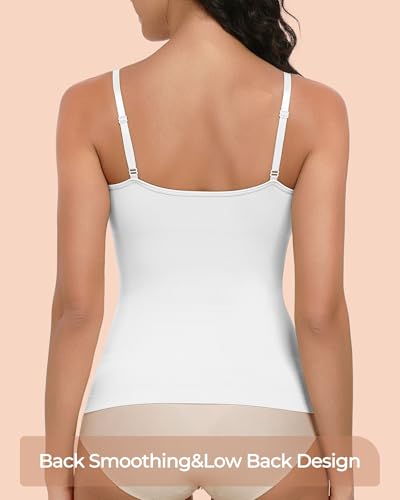 Image of EUYZOU Women's Tummy Control Shapewear Tank Tops Seamless Square Neck Compression Tops Slimming Body Shaper Camisole