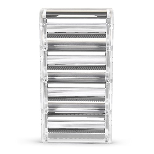 QSHAVE X6 Blade (6-Blade) Razor Cartridges/Refills with Trimmer Made in Germany Fit QSHAVE Black Series Razor